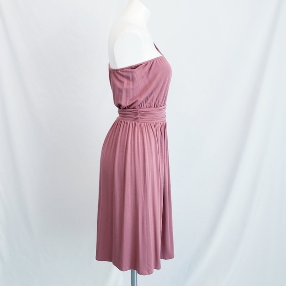 *Last Chance* Rachel Pally One Shoulder Jersey Dress Stretch Mauve - Picture 6 of 12